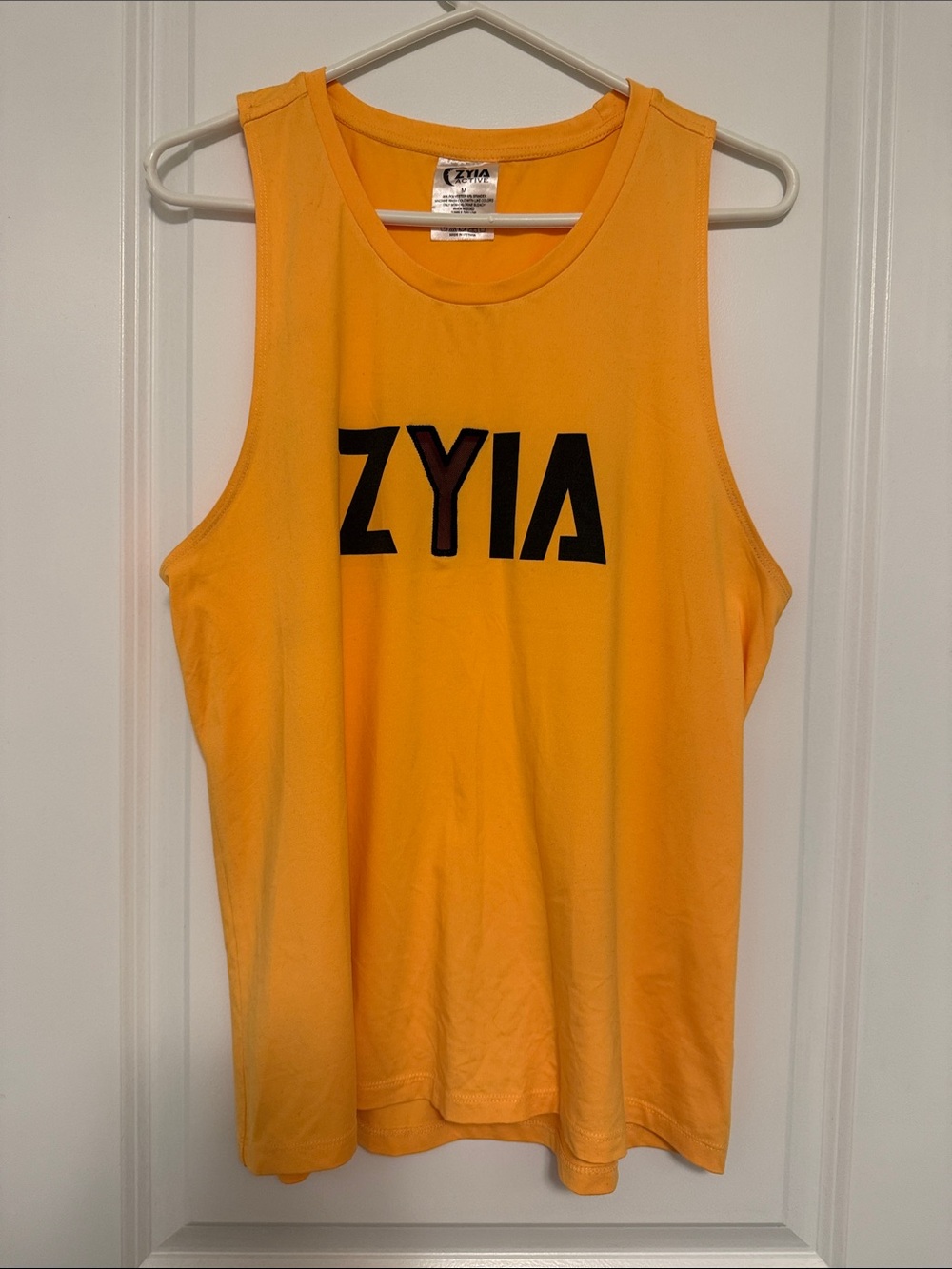 ZYIA Yellow Tank Top with Black Logo